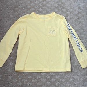 Vineyard Vines Toddler Light Yellow with Blue logo Long-Sleeve T-Shirt